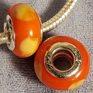 925 Hallmarked Murano European Glass Bead